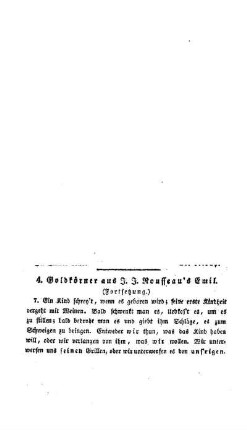 Goldkörner aus J. J. Rousseau's Emil : (Fortsetzung.)