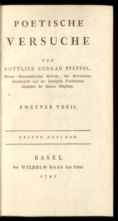 Th. 2: Poetische Versuche