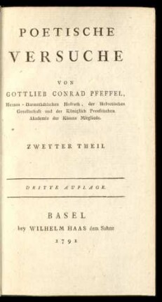 Th. 2: Poetische Versuche