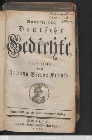 Auserlesene Deutsche Gedichte