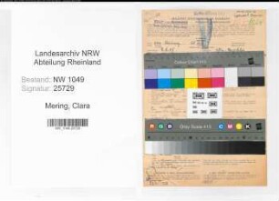 Entnazifizierung Clara Von Mering , geb. 05.06.1908 (Stenotypistin)