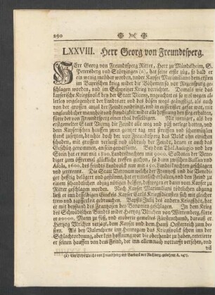 LXXVIII. Herr Georg von Freundtsperg
