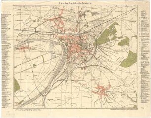 Fischer, Theodor; Aschaffenburg; Generalbaulinienplan - Lageplan