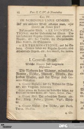 Cap. IV. De Nominibus Unius Generis