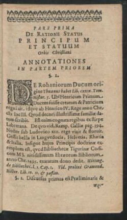 Annotationes In Partem Priorem