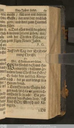 Auff den Tag der Erscheinung Christi.