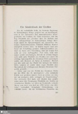 Ein Sündenbock der Großen
