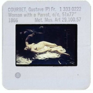 Courbet, Frau mit Papagei