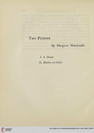 Plate: Two pictures by Margaret Macdonald