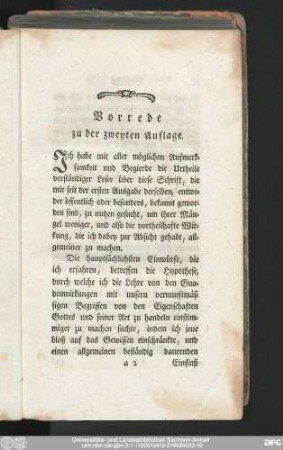 Vorrede zu der zweyten Auflage.