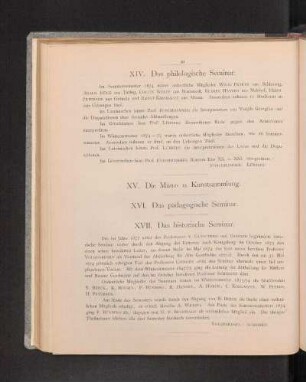 XIV. Das philologische Seminar.