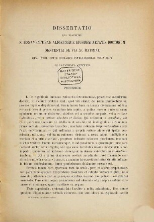 De humanae cognitionis ratione : anecdota quaedam seraphici doctoris Sancti Bonaventurae et nonnullorum ipsius discipulorum