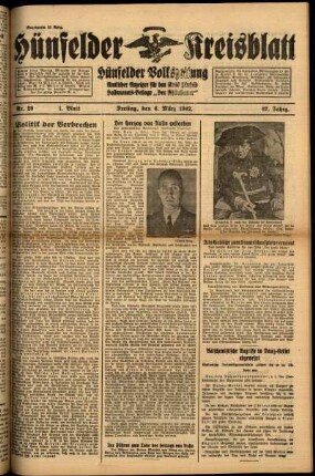 Erste Ausgabe vom Freitag, den 06. März 1942.