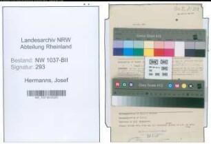 Entnazifizierung Josef Hermanns , geb. 23.07.1898 (Gastwirt)