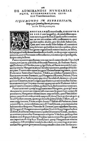 De Admirandis hvngariae aquis hypomnemation: Georgio Vuernhero authore. Sigismundo in Herberstain, Neiperg & Guttenhag, Baroni, & c. Georgivs Uvernhervs,