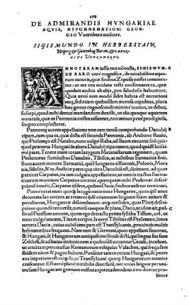 De Admirandis hvngariae aquis hypomnemation: Georgio Vuernhero authore. Sigismundo in Herberstain, Neiperg & Guttenhag, Baroni, & c. Georgivs Uvernhervs,