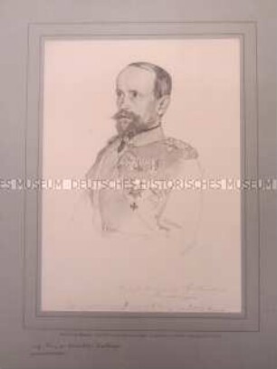 Porträt, Generalmajor Kraft zu Hohenlohe-Ingelfingen in Uniform, Königreich Preußen, 1871/1879.