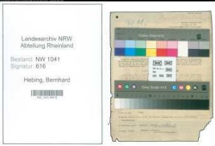 Entnazifizierung Bernhard Hebing , geb. 08.11.1907 (Gemuesehaendler)
