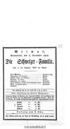 Die Schweizer=Familie