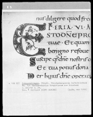 Hs.191 & Sacramentarium Gregorianum