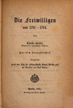 Die Freiwilligen von 1791-1794