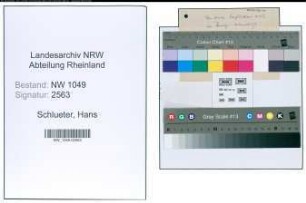 Entnazifizierung Hans Schlueter , geb. 00.00.0000 ()