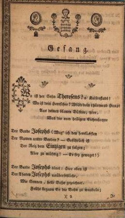 Auf die Reise Josephs des Zweyten : Gesungen im Herbste 1769