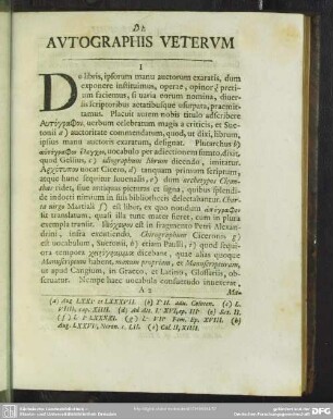 De Autographis Veterum