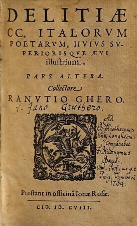 Delitiae CC. Italorum Poetarum, Huius Superiorisque Aevi illustrium, 2