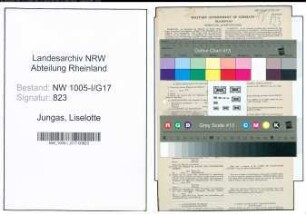 Entnazifizierung Liselotte Jungas , geb. 18.05.1920 (Kauffrau)