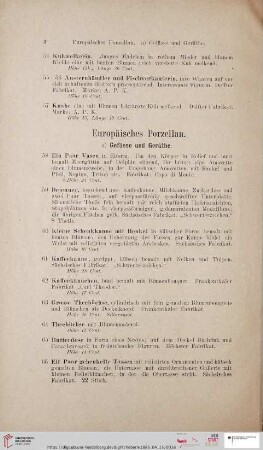 Europäisches Porzellan (Nr. 58 - 202)