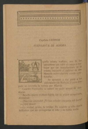 Capítulo LXXXVIII - Fuensanta se alegra