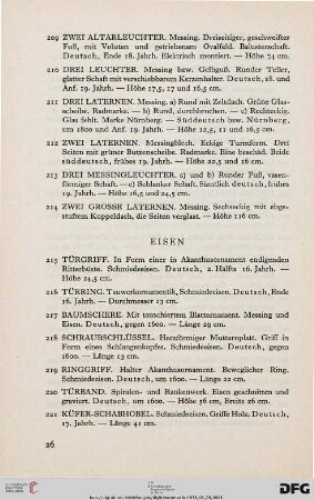 Eisen (Nr. 215-234)
