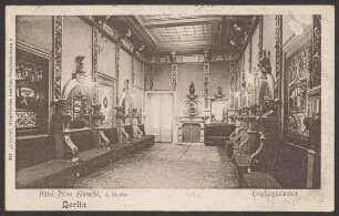 Ansichtskarte "Hotel Prinz Albrecht", Empfangszimmer, Prinz-Albrecht-Straße 9