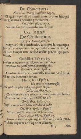 Cap. XXXV. De Conscientia.