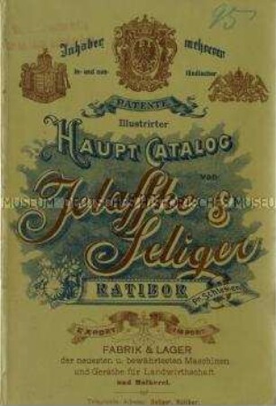 Illustrirter Haupt Catalog von Jelaffke und Seeliger