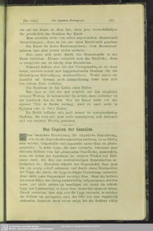 Das Copiren der Gemälde