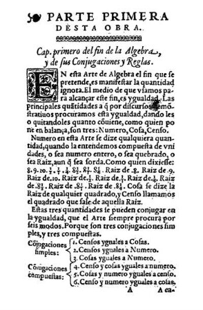 Parte Primera Desta Obra.