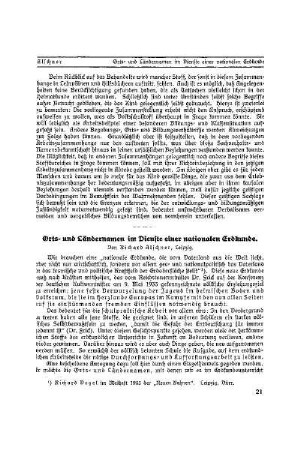 Orts- und Ländernamen im Dienste einer nationalen Erdkunde