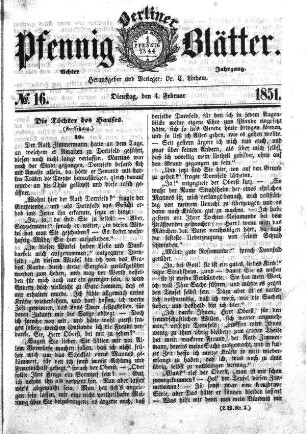 No. 16, Dienstag,den 4. Februar