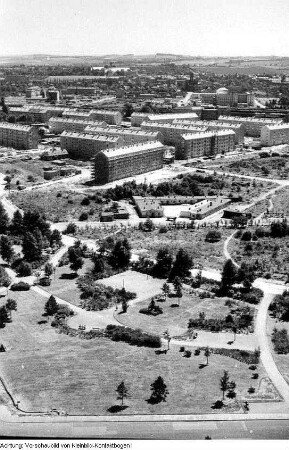 Dresden. Blick vom Rathausturm, 1958