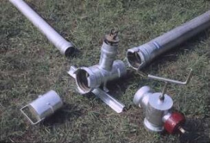 Hydrant- zerlegt in Einzelteile