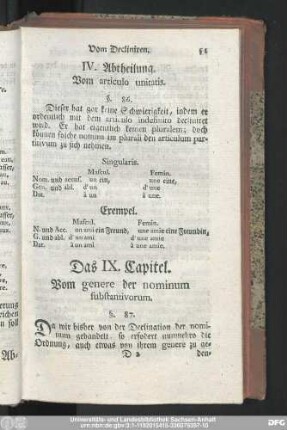 IV. Abtheilung. Vom articulo unitatis.