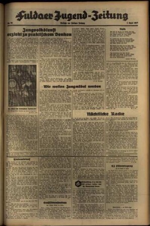 Zweite Ausgabe vom Mittwoch, den 07. April 1937.