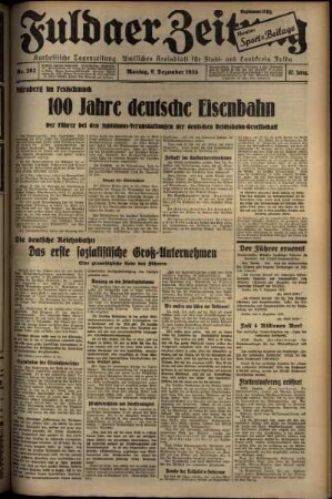Ausgabe vom Montag, den 09. Dezember 1935.