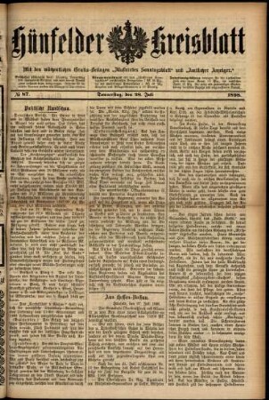 Ausgabe vom Donnerstag, den 28. Juli 1898.