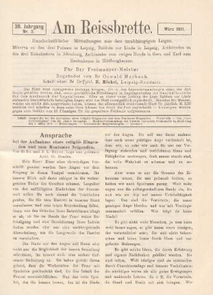 Nr. 3. März 1911.