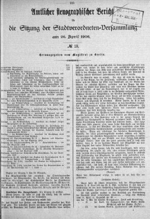 No. 18, 26. April 1906