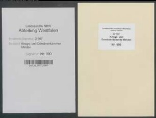 Amt Sparrenberg - Vogtei Schildesche: Landmessungs- und Taxationskataster
