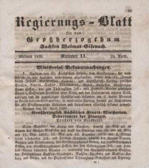 Nr. 11 : 24. April 1839